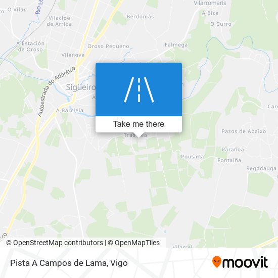 Pista A Campos de Lama map