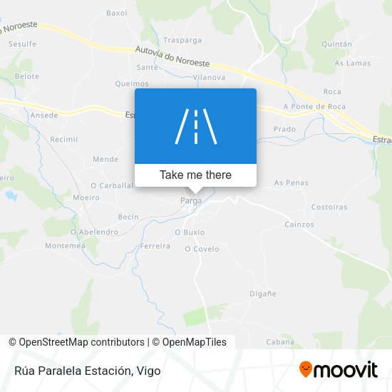 Rúa Paralela Estación map