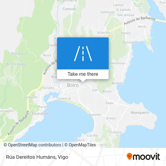 Rúa Dereitos Humáns map