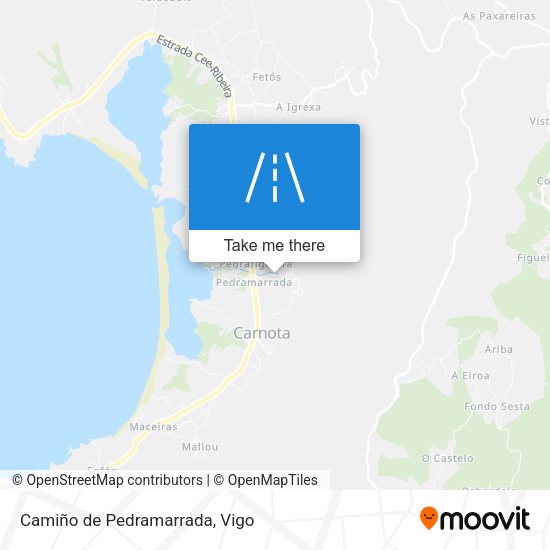 Camiño de Pedramarrada map