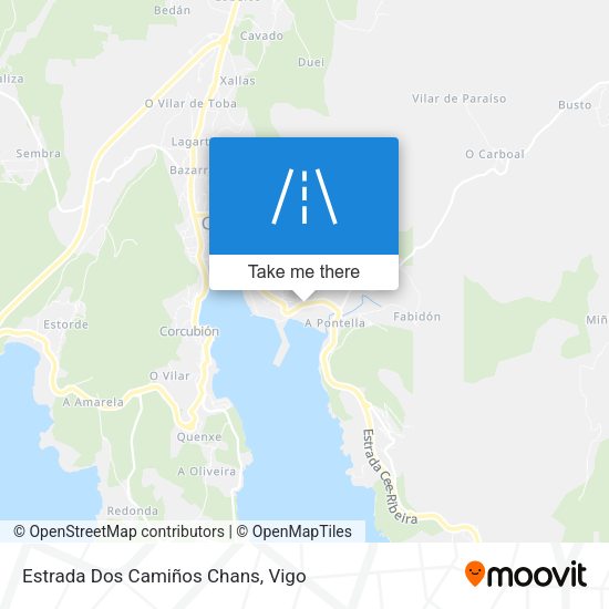 Estrada Dos Camiños Chans map
