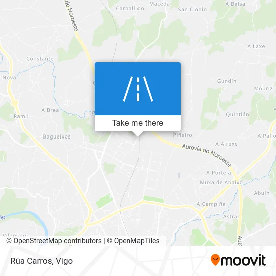 Rúa Carros map