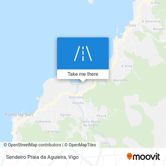 Sendeiro Praia da Aguieira map