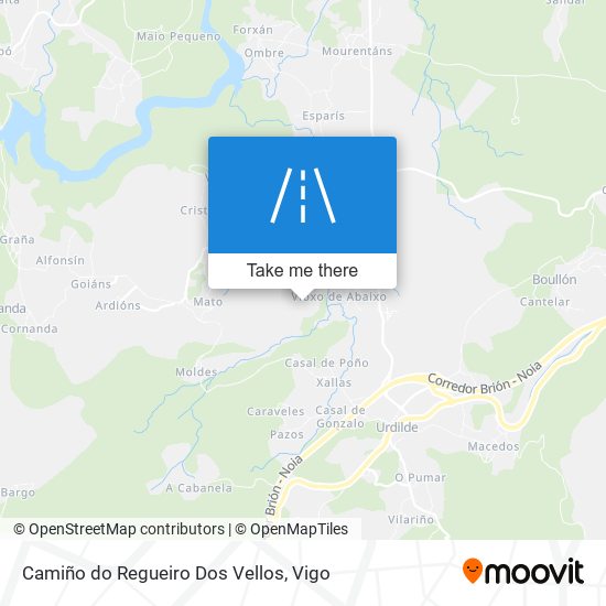 Camiño do Regueiro Dos Vellos map