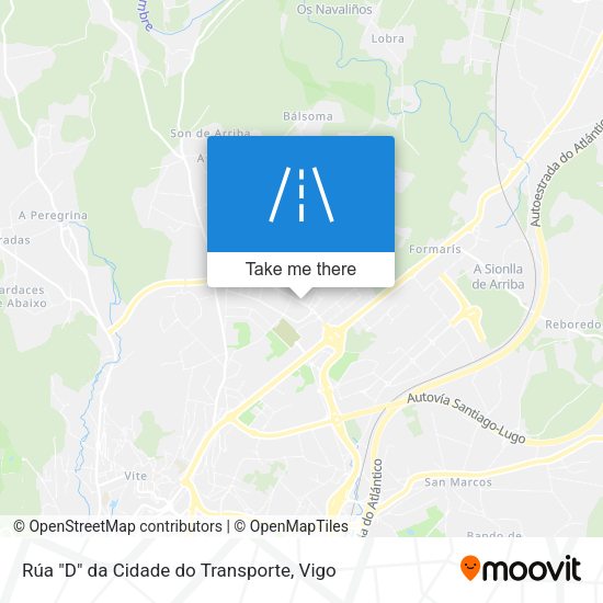 Rúa "D" da Cidade do Transporte map