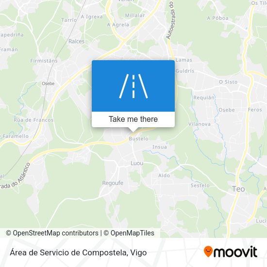 Área de Servicio de Compostela map
