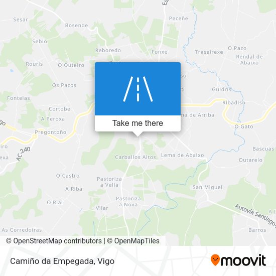Camiño da Empegada map