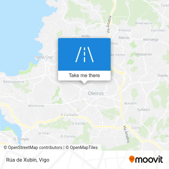 Rúa de Xubín map