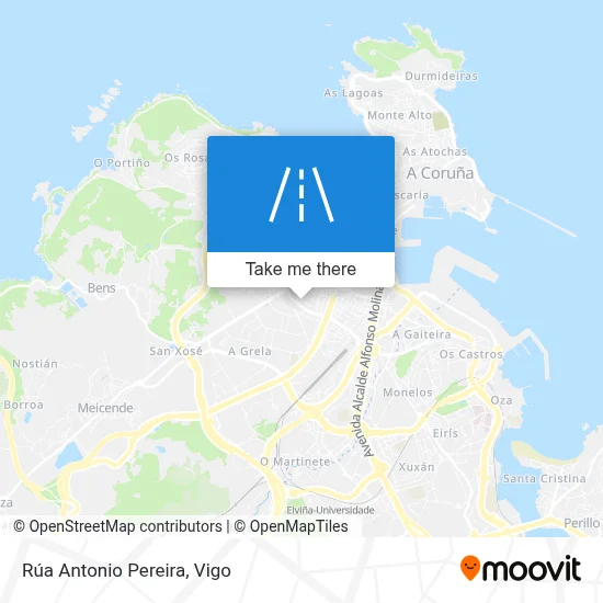 Rúa Antonio Pereira map