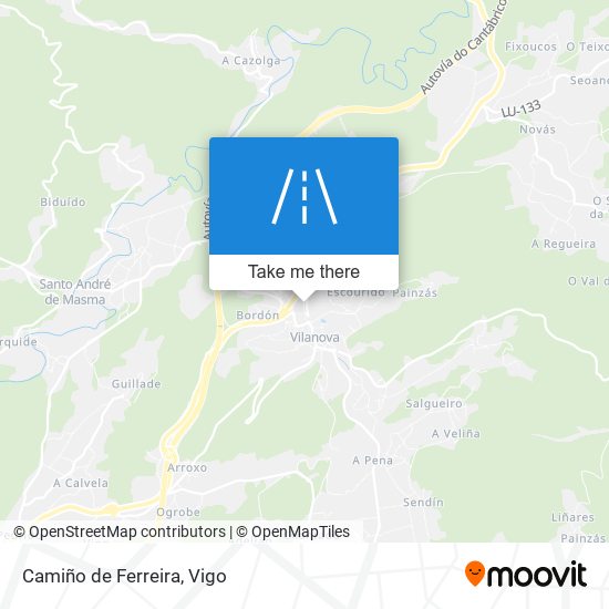 Camiño de Ferreira map