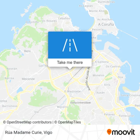 Rúa Madame Curie map