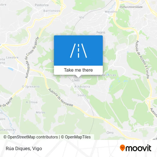 Rúa Diques map