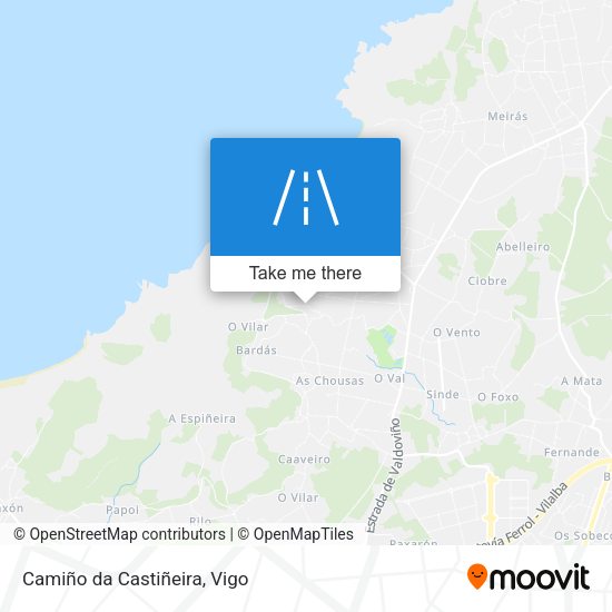Camiño da Castiñeira map