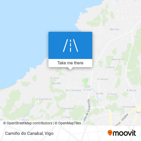 Camiño do Canabal map