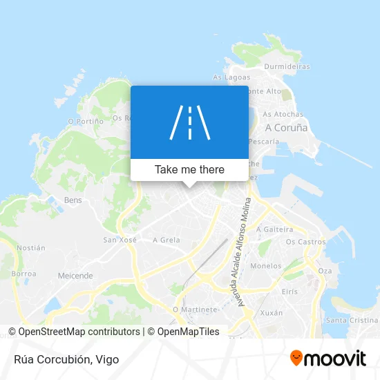 Rúa Corcubión map