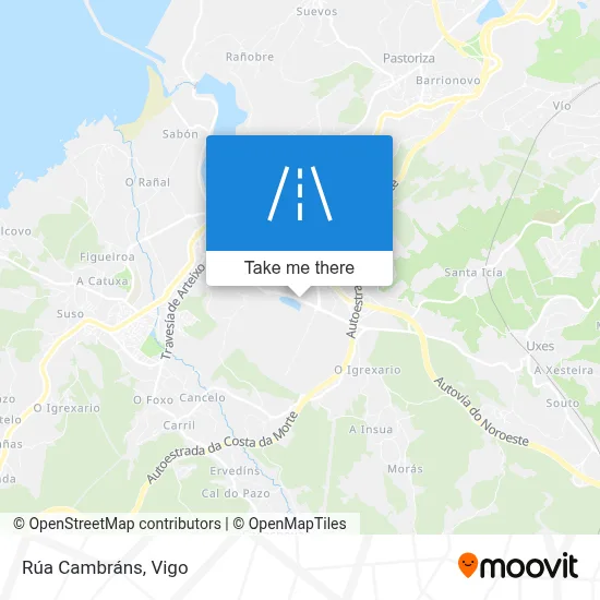 Rúa Cambráns map