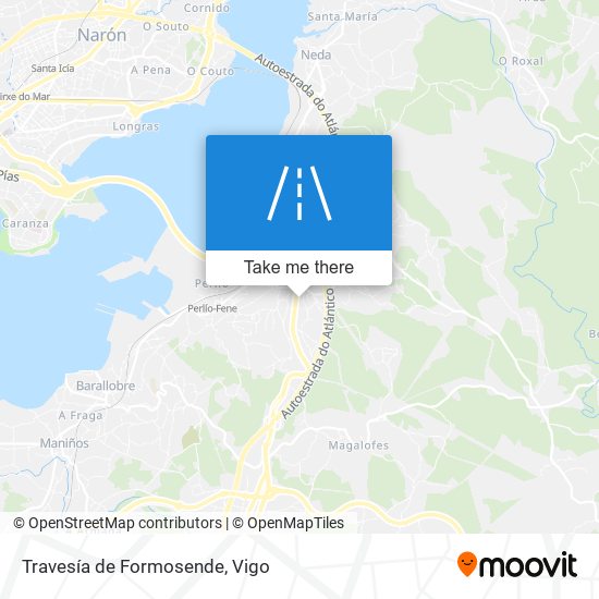 mapa Travesía de Formosende
