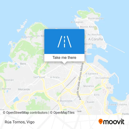 Rúa Tornos map