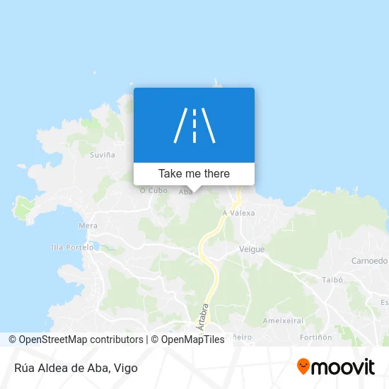 Rúa Aldea de Aba map