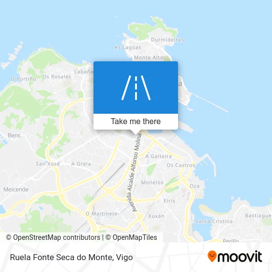 Ruela Fonte Seca do Monte map