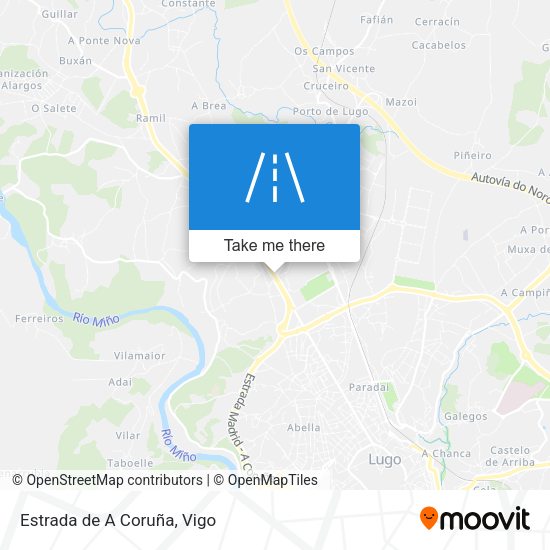 Estrada de A Coruña map