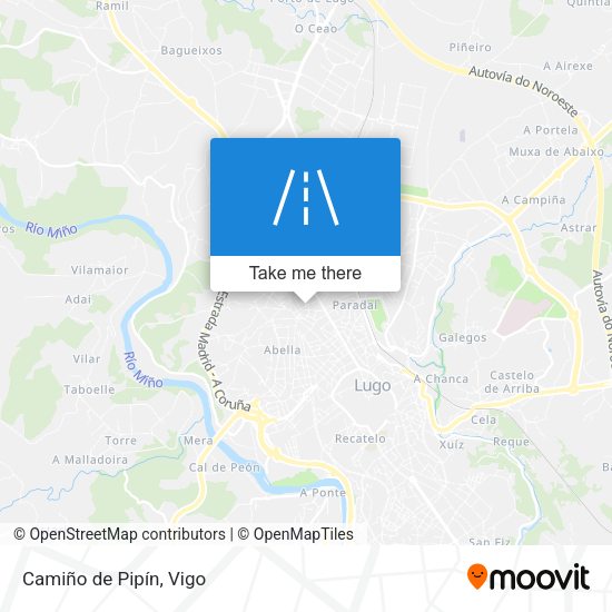 Camiño de Pipín map