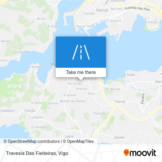 Travesía Das Fieiteiras map