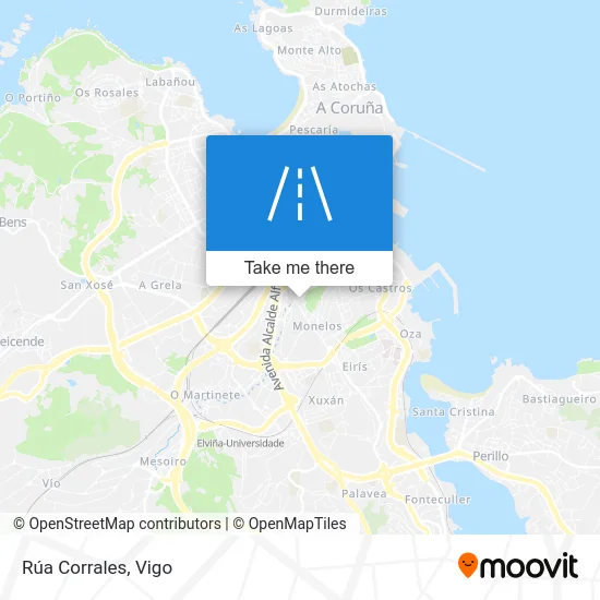 Rúa Corrales map