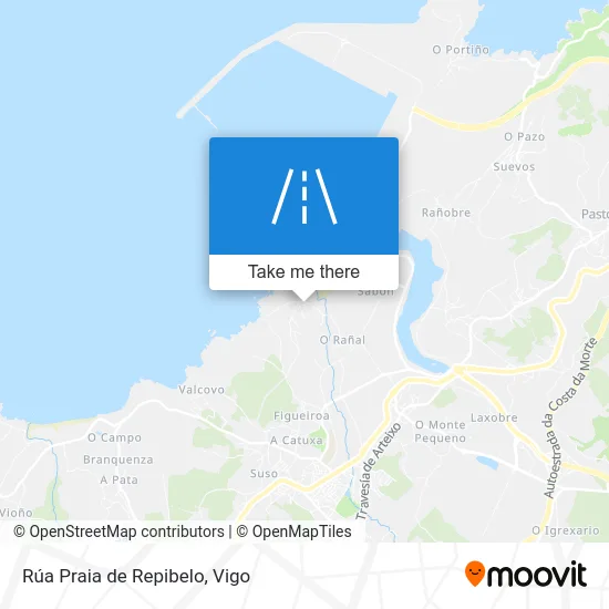 Rúa Praia de Repibelo map