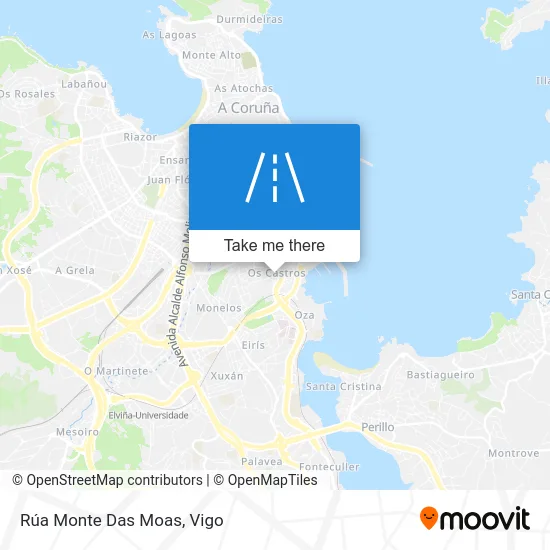 Rúa Monte Das Moas map