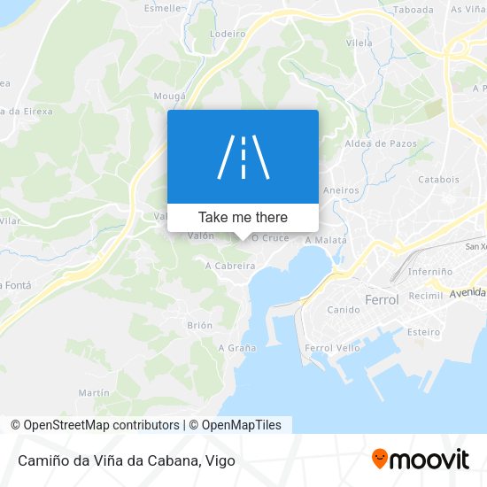 Camiño da Viña da Cabana map