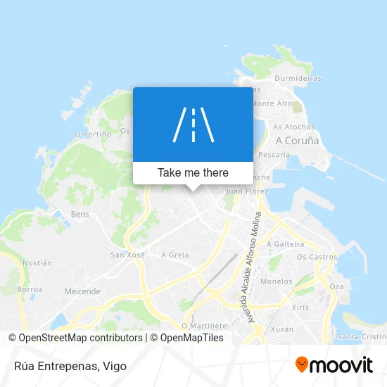 Rúa Entrepenas map