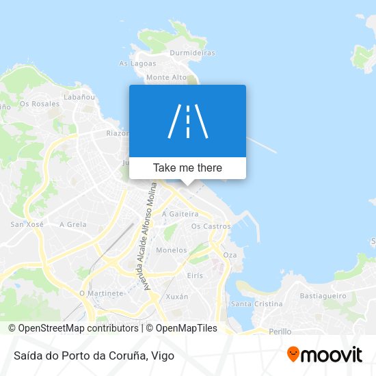 Saída do Porto da Coruña map