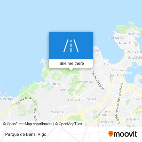 Parque de Bens map