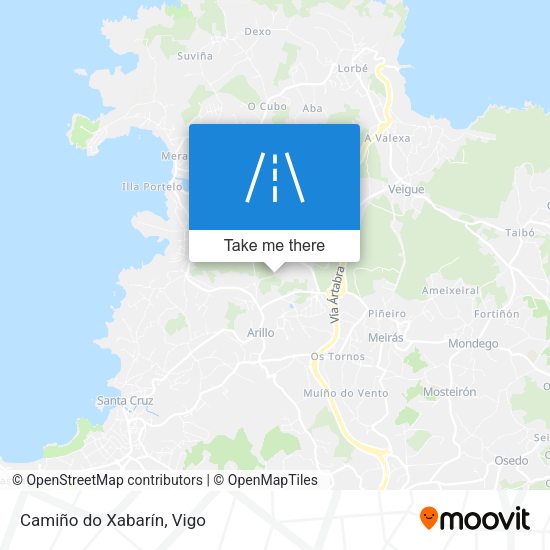 Camiño do Xabarín map