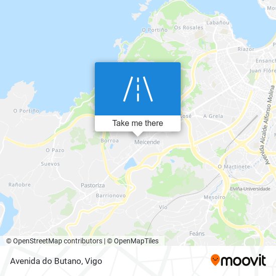 Avenida do Butano map