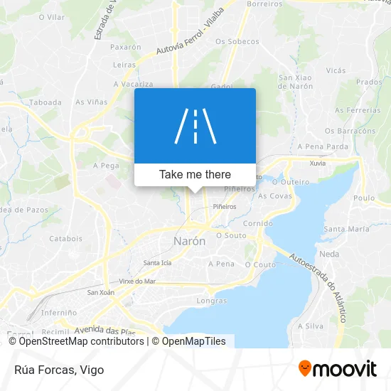 Rúa Forcas map