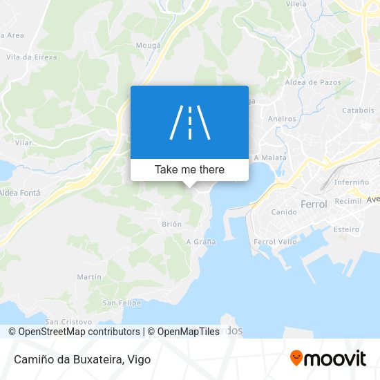 Camiño da Buxateira map