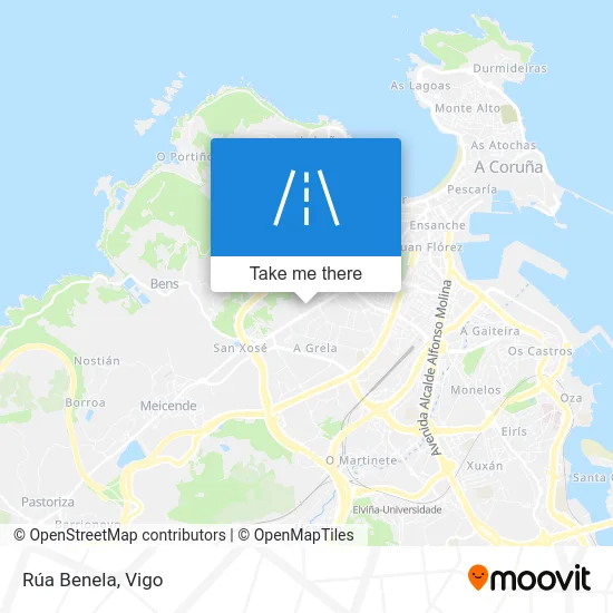 Rúa Benela map