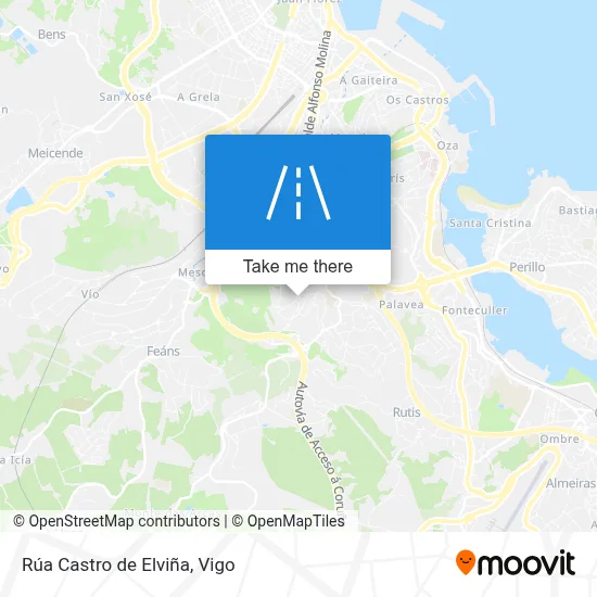 Rúa Castro de Elviña map
