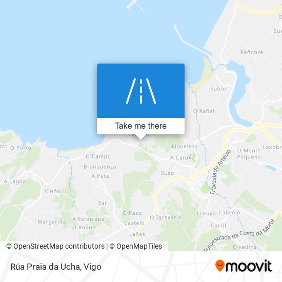 mapa Rúa Praia da Ucha