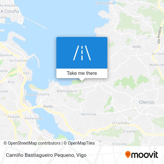 Camiño Bastiagueiro Pequeno map