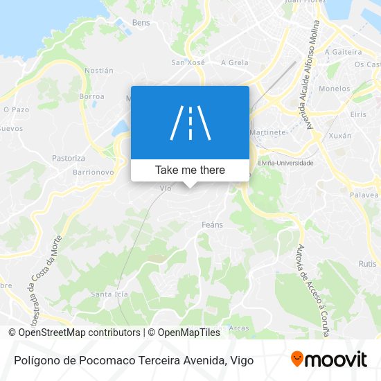 Polígono de Pocomaco Terceira Avenida map