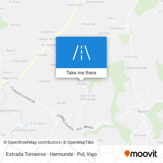 mapa Estrada Torneiros - Hermunde - Pol