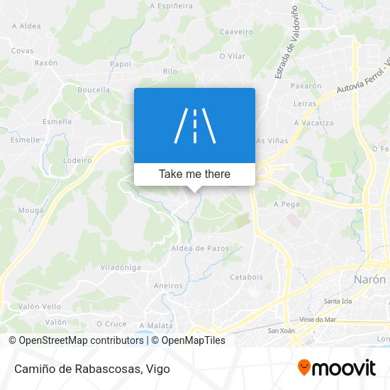 Camiño de Rabascosas map