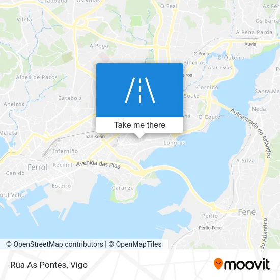 Rúa As Pontes map