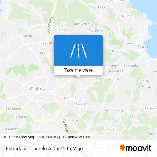 Estrada de Castelo Á Dp-7505 map