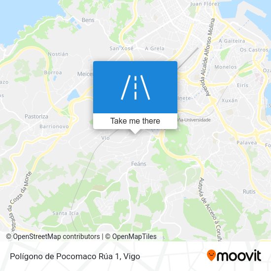 Polígono de Pocomaco Rúa 1 map