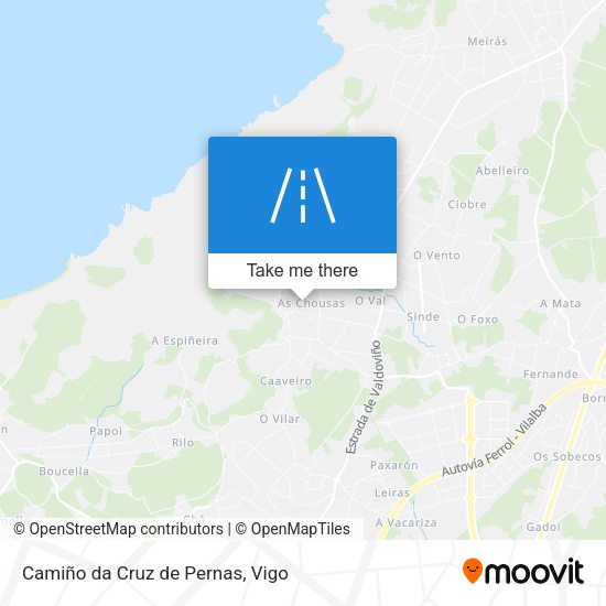 Camiño da Cruz de Pernas map