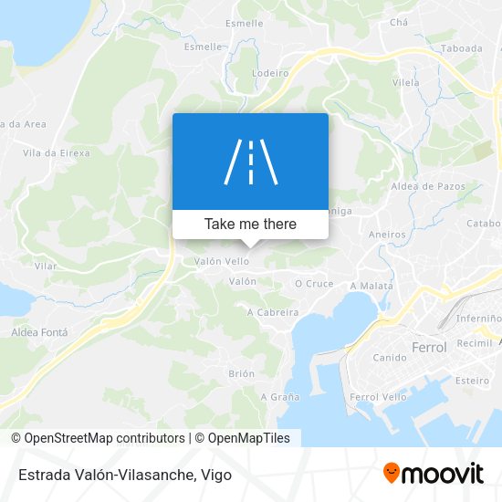 Estrada Valón-Vilasanche map